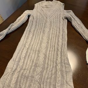 Cold shoulder sweater dress